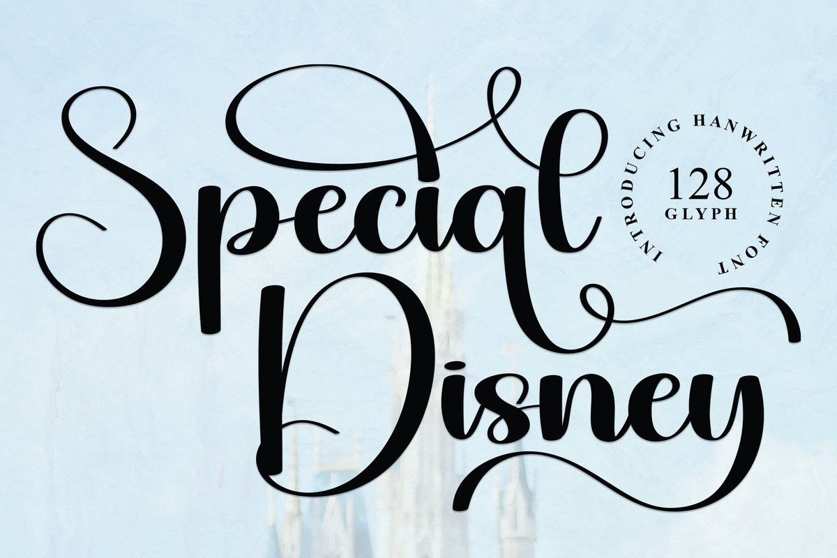 Beispiel einer Special Disney Regular-Schriftart