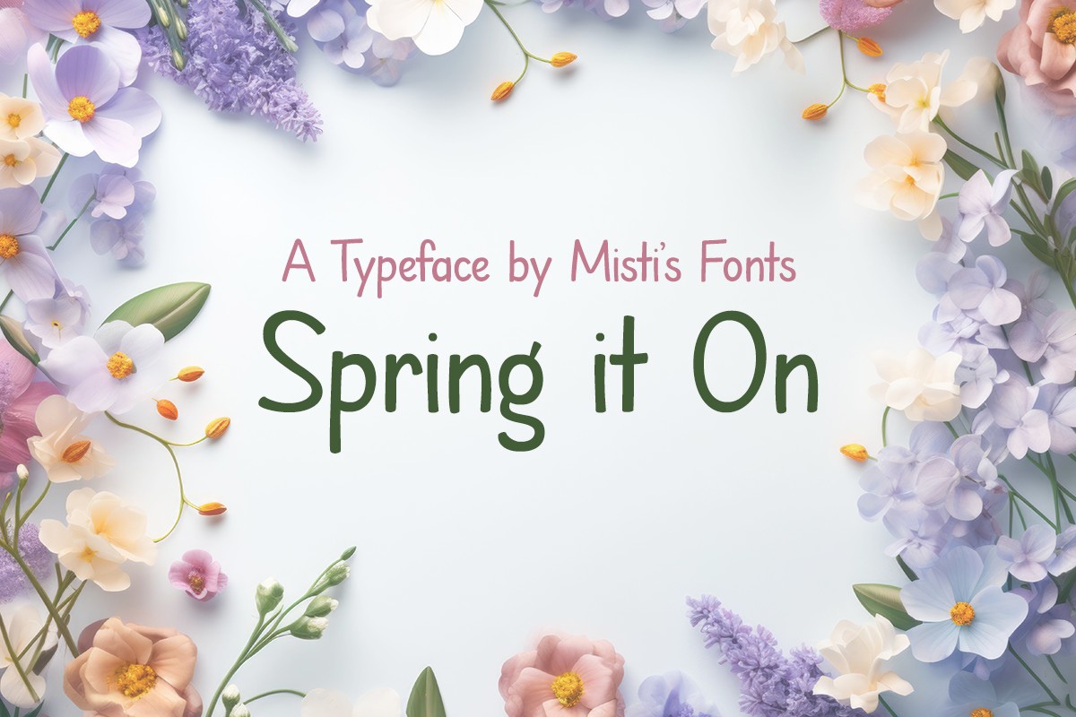 Beispiel einer Spring it On-Schriftart