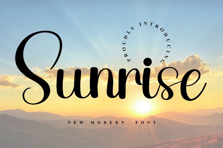 Beispiel einer Sunrise-Schriftart