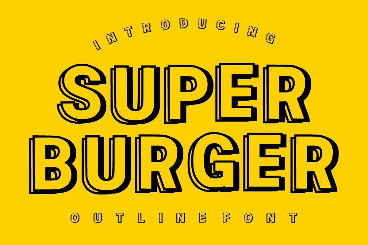 Beispiel einer Super Burger-Schriftart