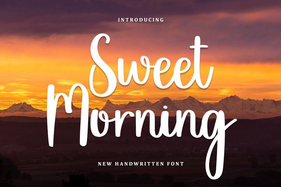 Beispiel einer Sweet Morning-Schriftart