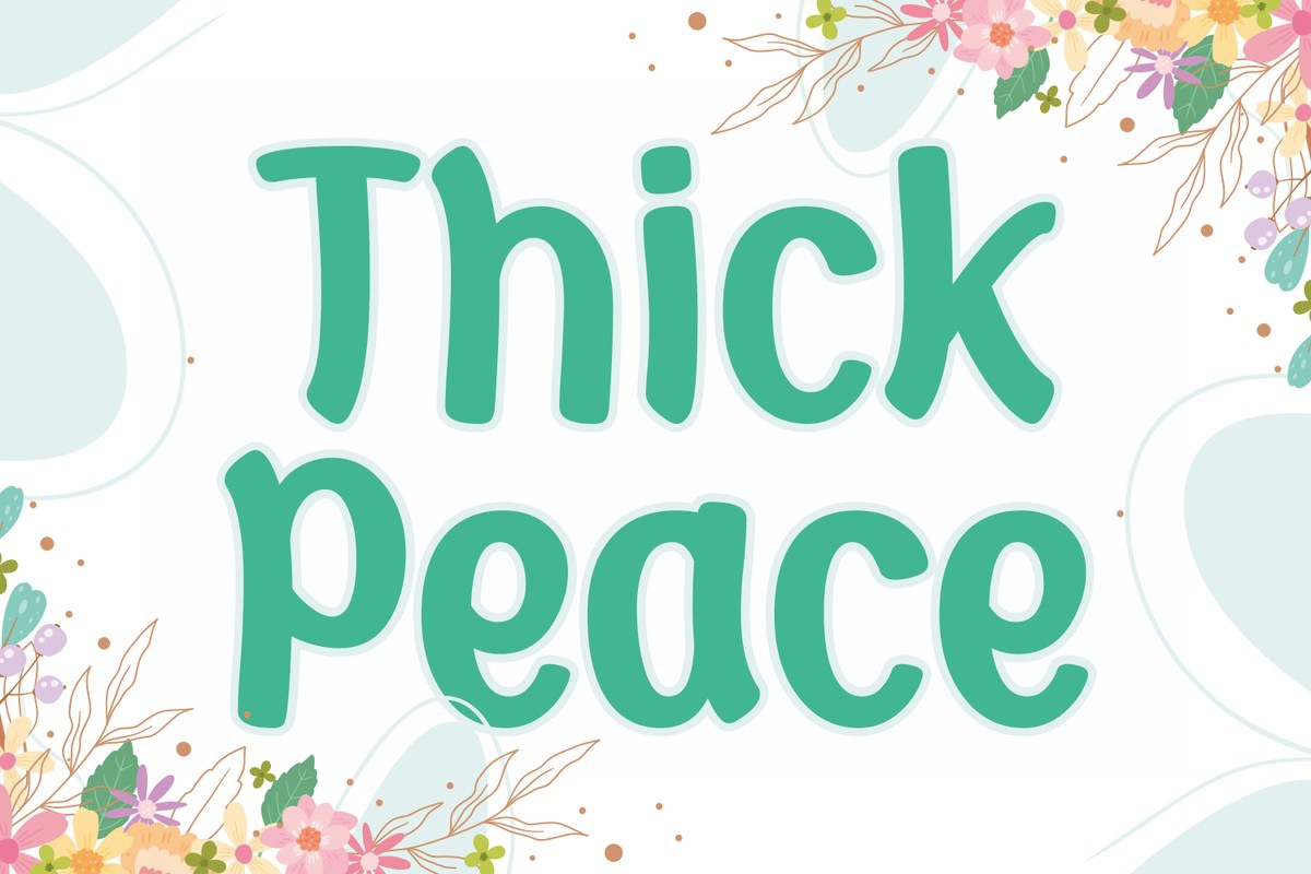 Beispiel einer Thick Peace-Schriftart