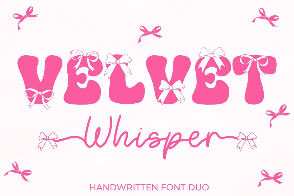 Beispiel einer Velvet Whisper Regular-Schriftart