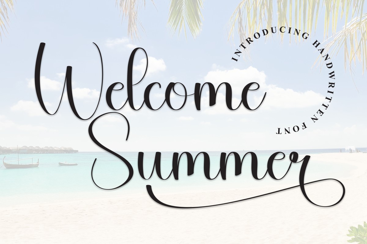 Beispiel einer Welcome Summer-Schriftart