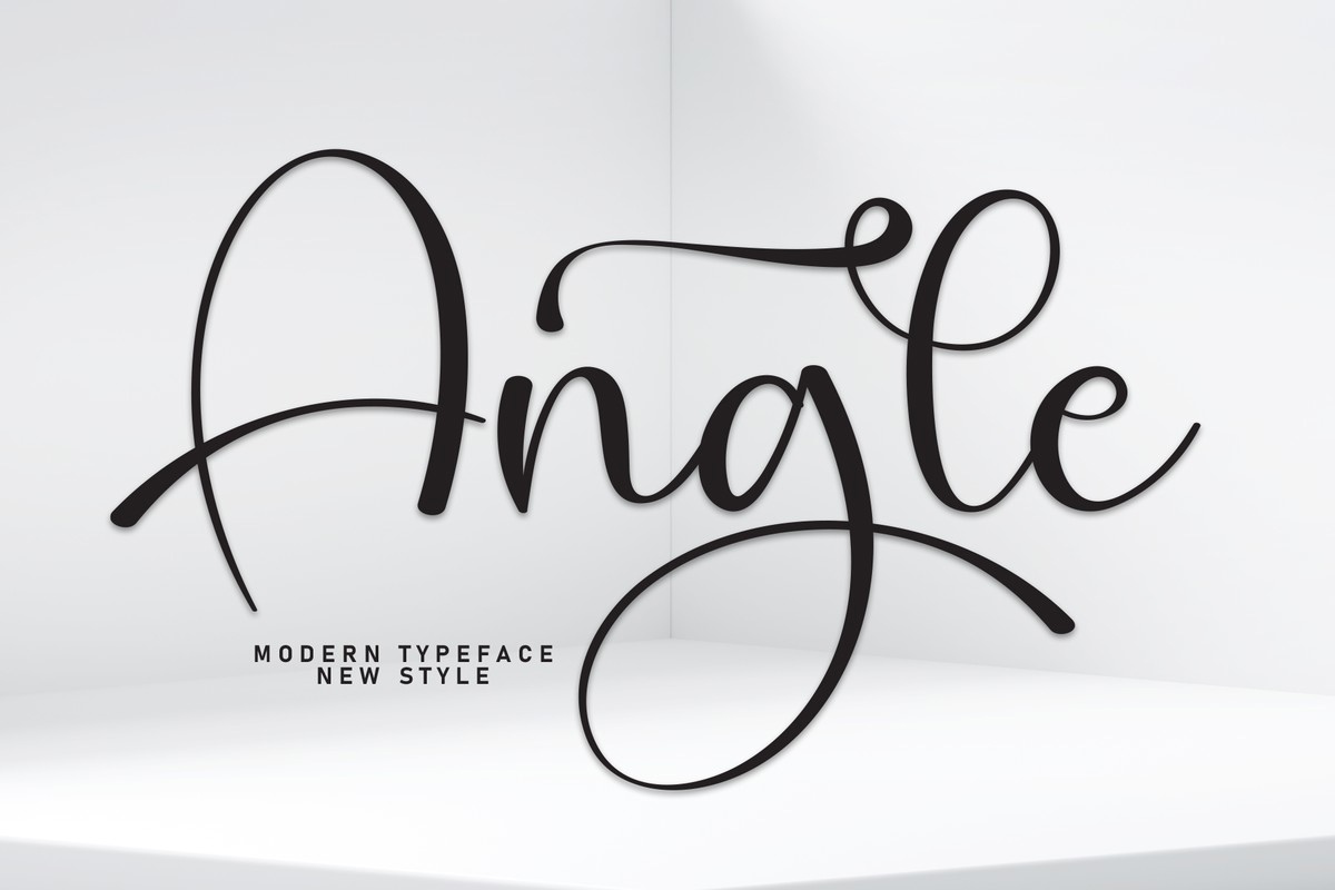 Beispiel einer Angle-Schriftart