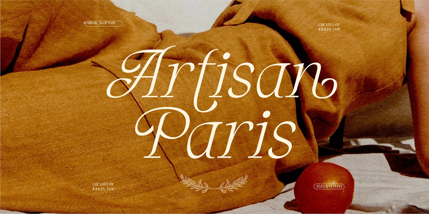 Beispiel einer Artisan Paris-Schriftart