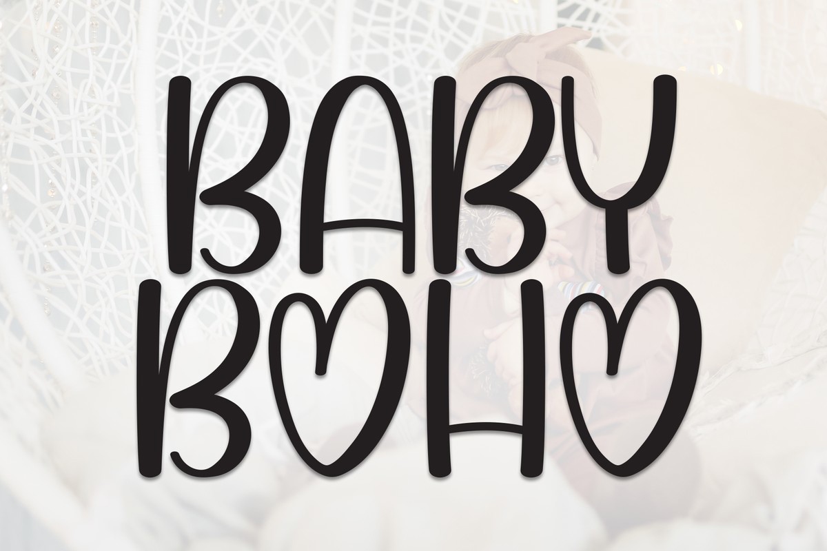 Beispiel einer Baby Boho-Schriftart