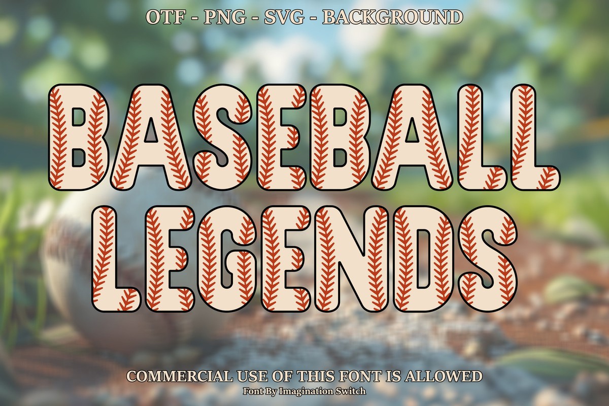 Beispiel einer Baseball Legends Regular-Schriftart