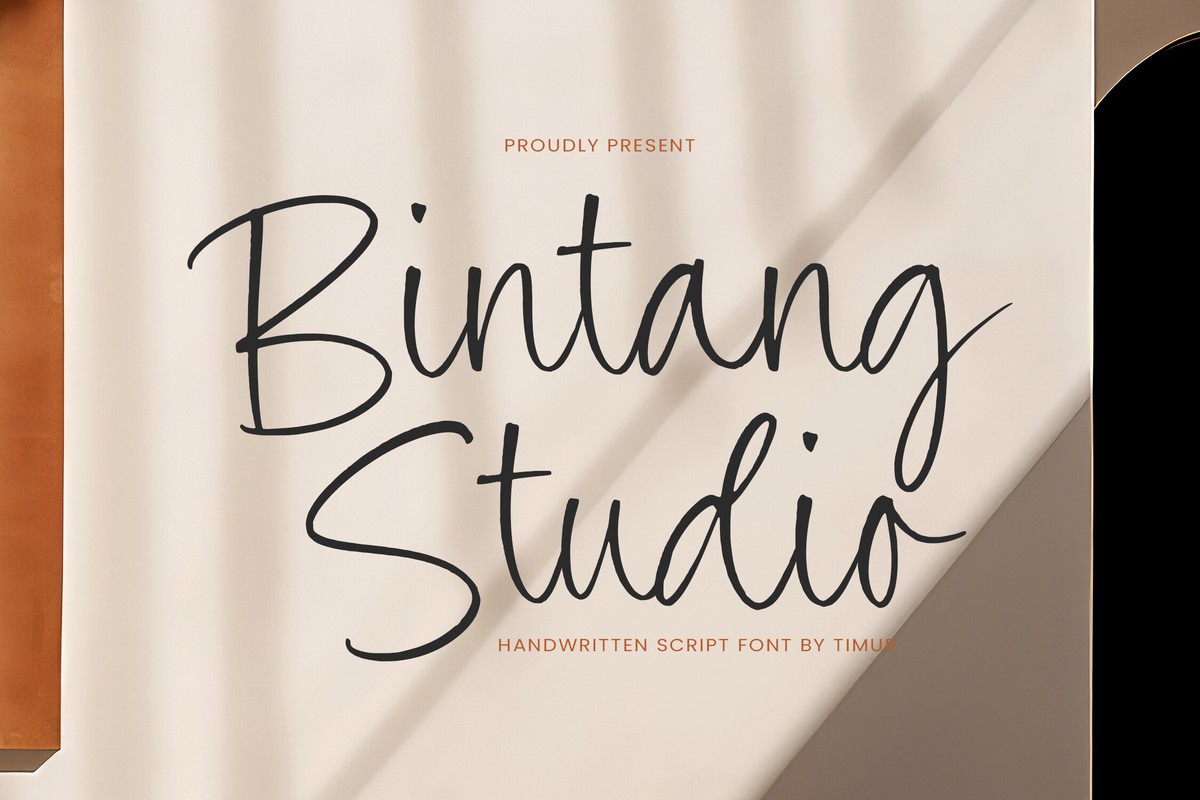 Beispiel einer Bintang Studio Regular-Schriftart