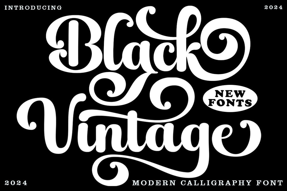 Beispiel einer Black Vintage-Schriftart