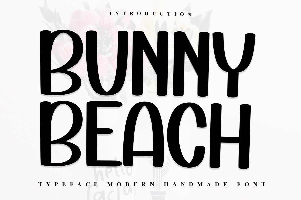 Beispiel einer Bunny Beach-Schriftart