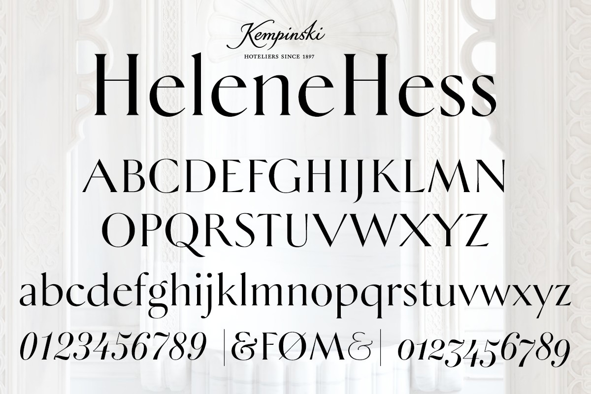 Beispiel einer HeleneHess-Schriftart