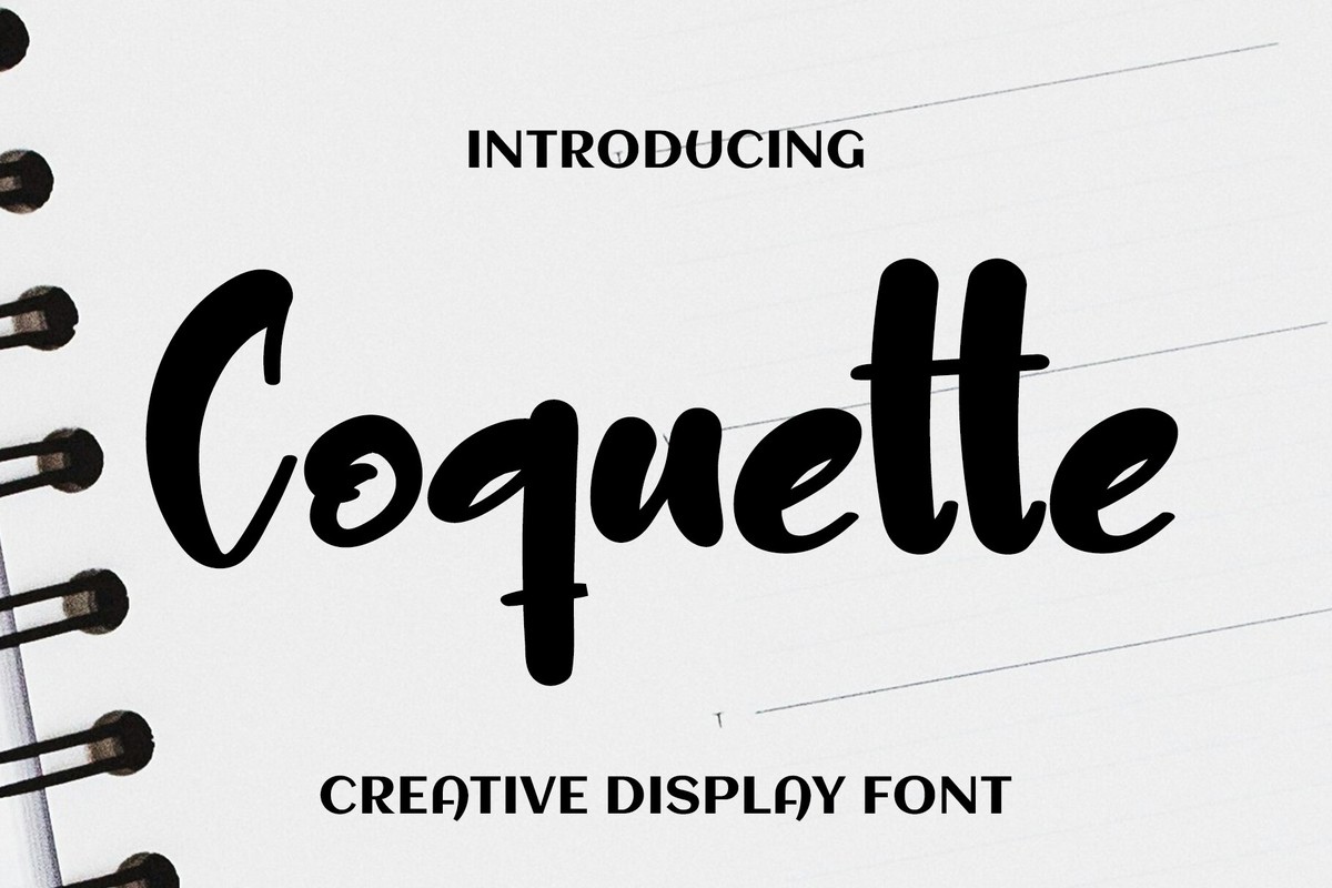 Beispiel einer Coquette Regular-Schriftart