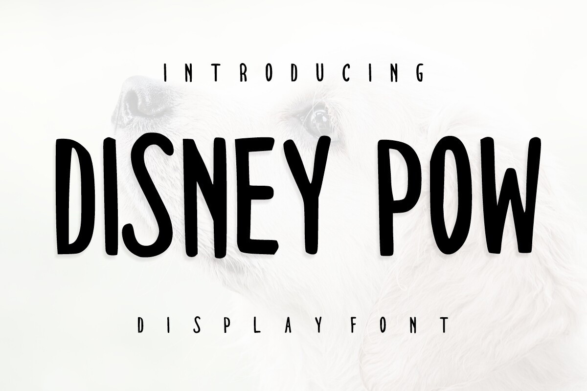 Beispiel einer Disney Pow-Schriftart