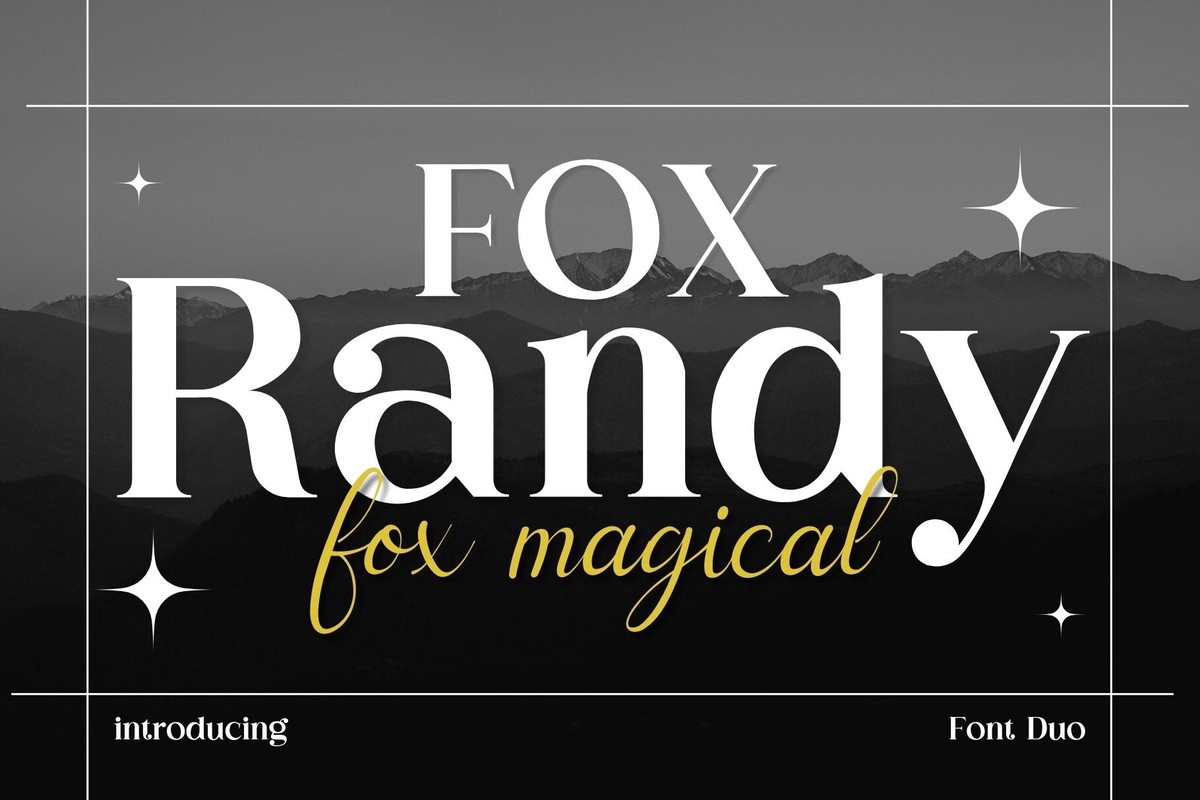 Beispiel einer Fox Randy and Fox Magical-Schriftart