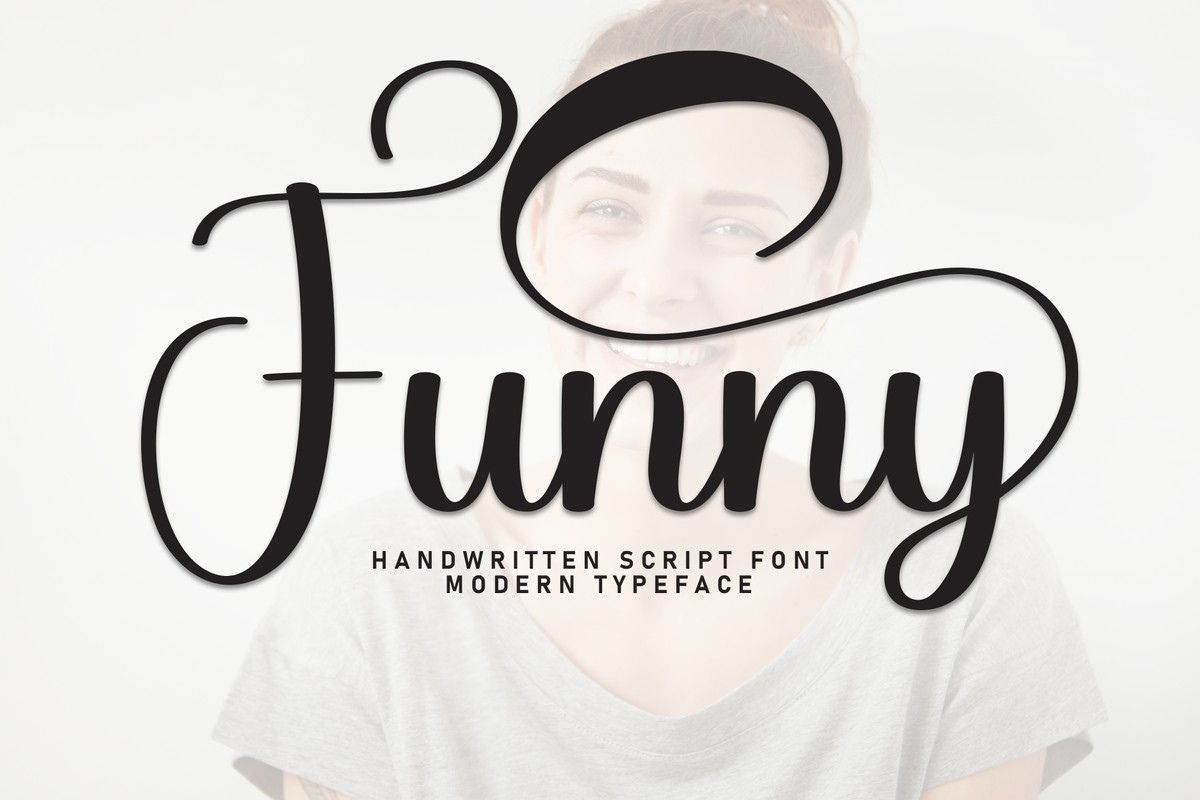 Beispiel einer Funny Regular-Schriftart