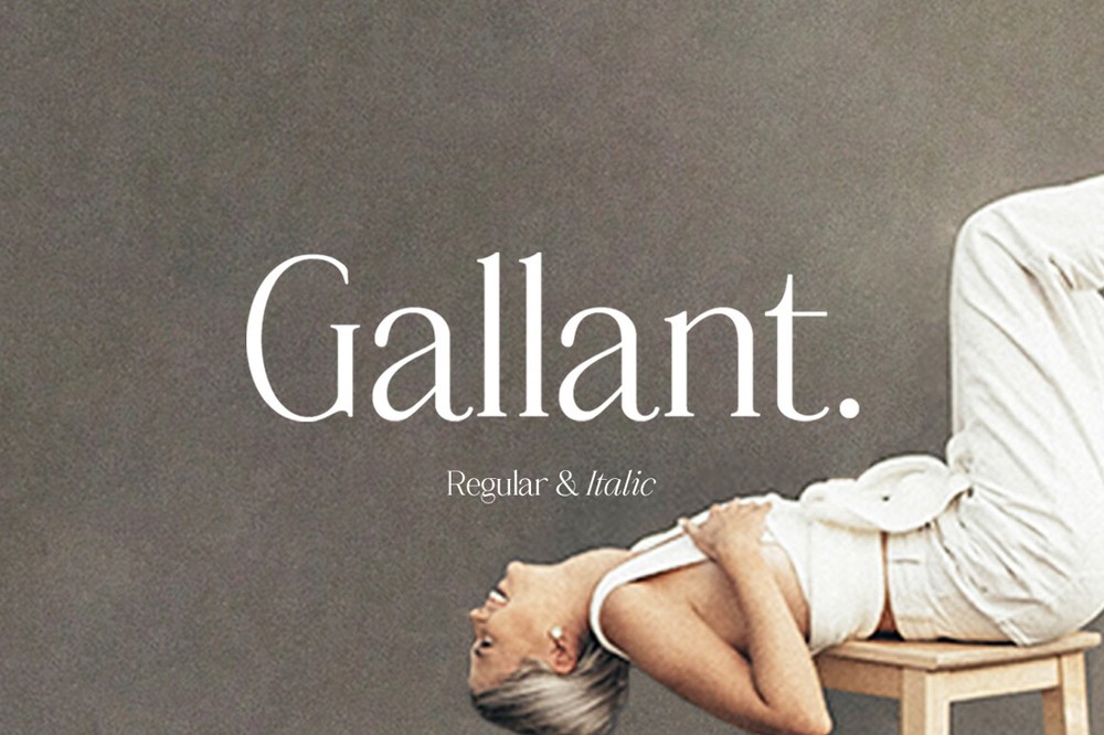 Beispiel einer Gallant Regular-Schriftart