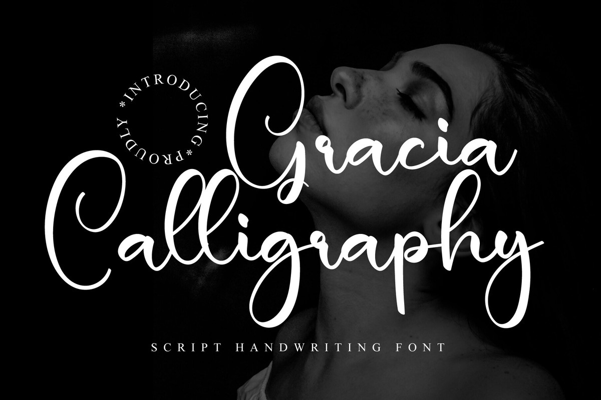 Beispiel einer Gracia Calligraphy-Schriftart