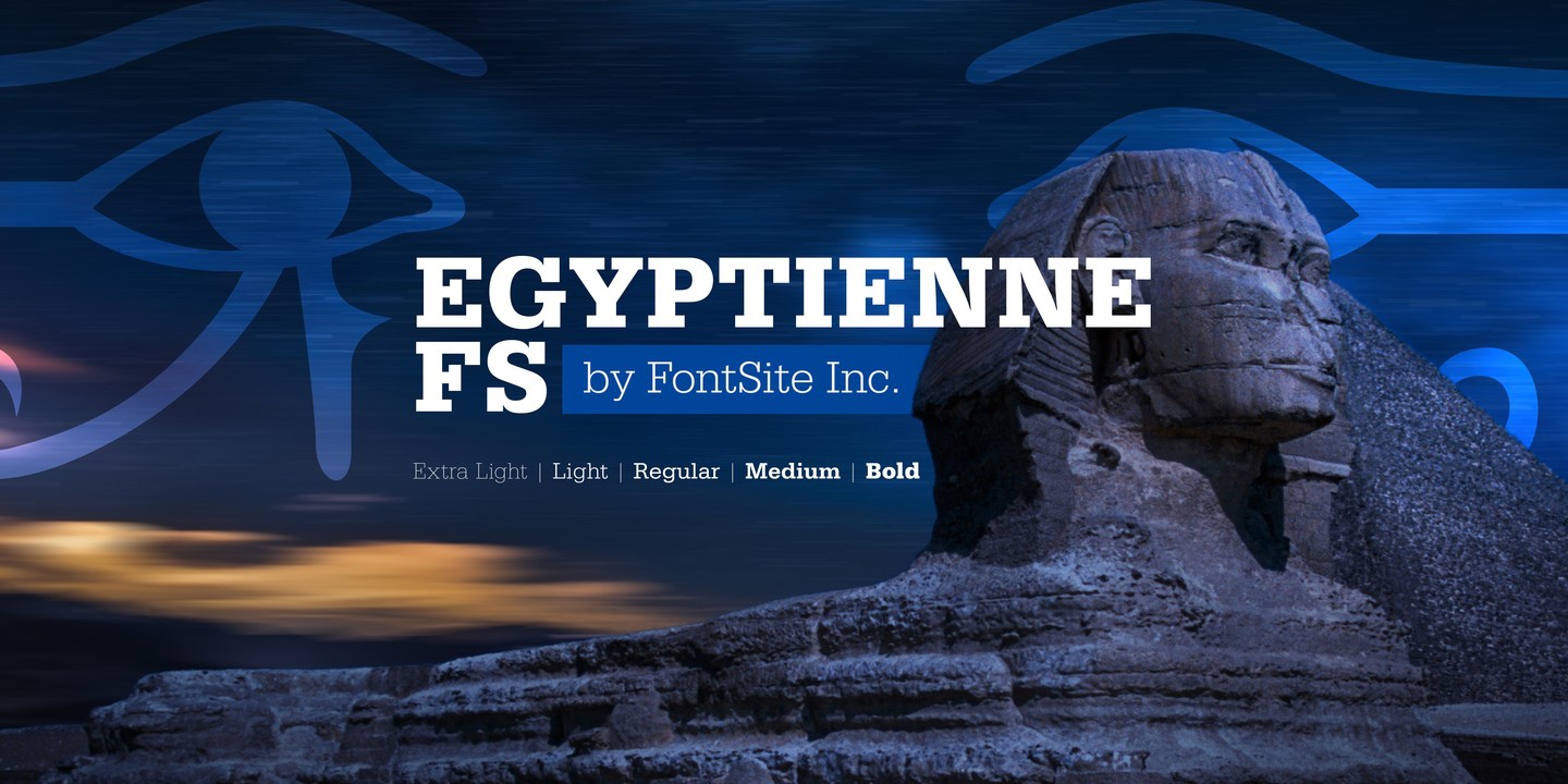 Beispiel einer Egyptienne FS-Schriftart