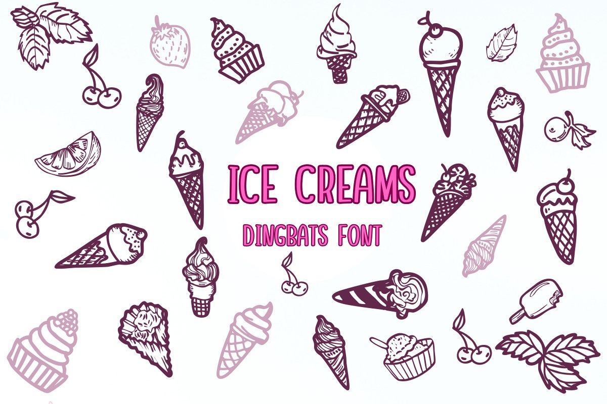 Beispiel einer Ice Creams Regular-Schriftart