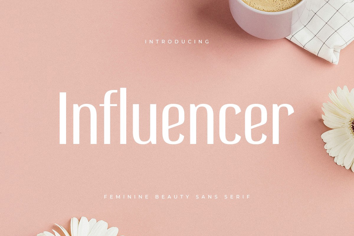 Beispiel einer Influencer-Schriftart