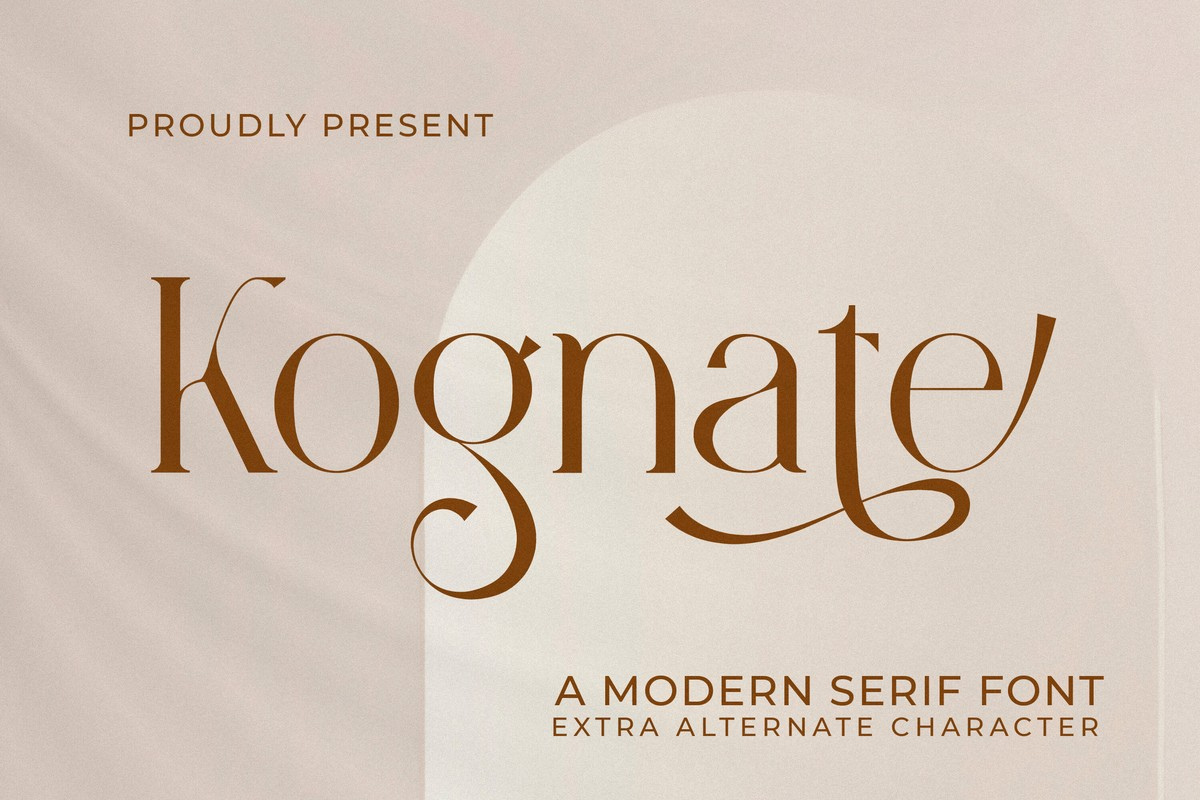 Beispiel einer Kognate Regular-Schriftart