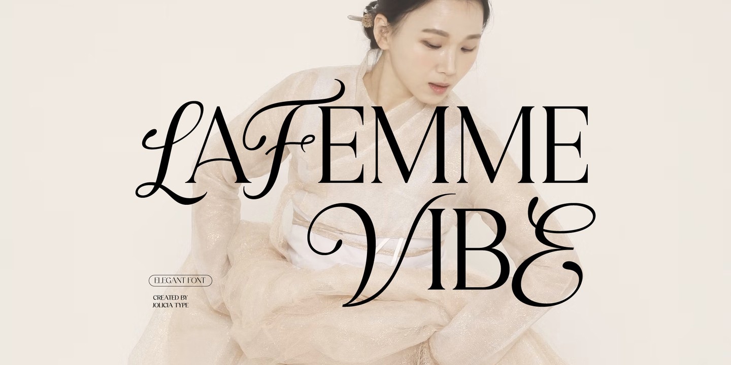 Beispiel einer Lafemme Vibe-Schriftart