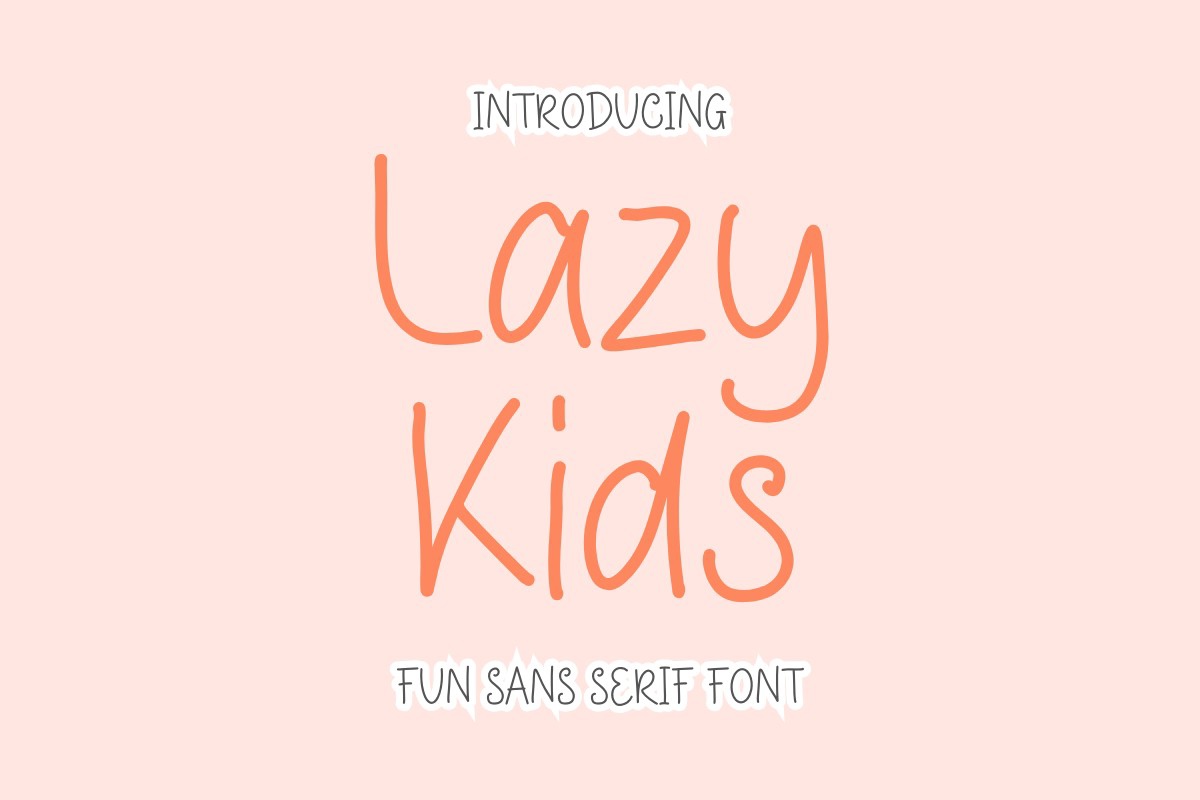 Beispiel einer Lazy Kids Regular-Schriftart