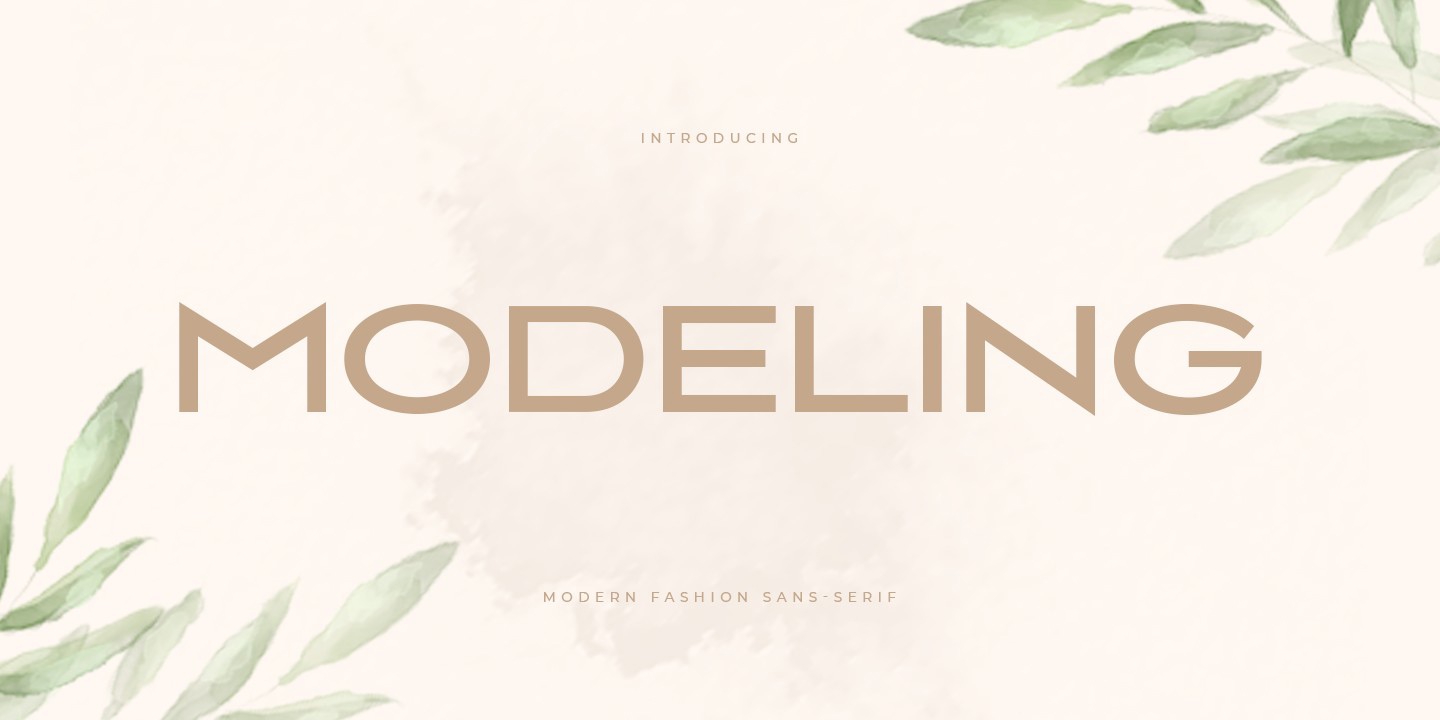 Beispiel einer Modeling-Schriftart