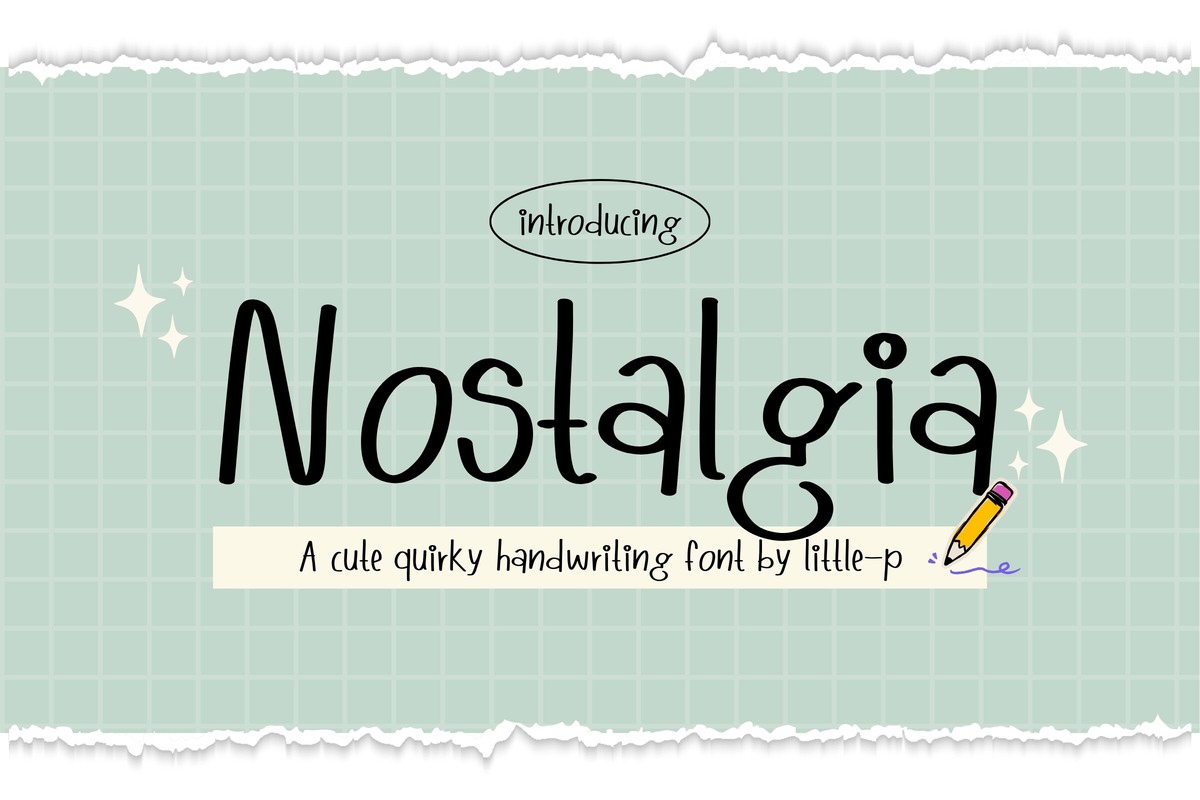 Beispiel einer Nostalgia Regular-Schriftart