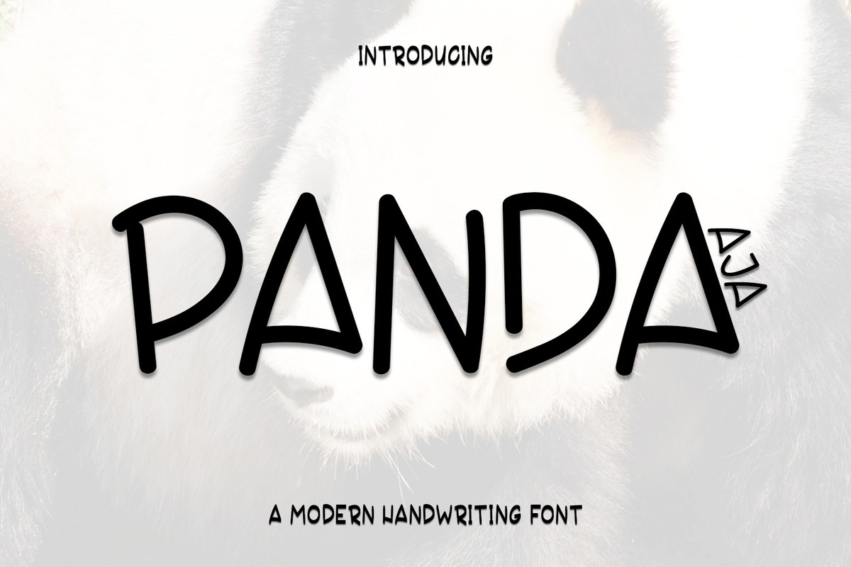 Beispiel einer Panda Aja Regular-Schriftart