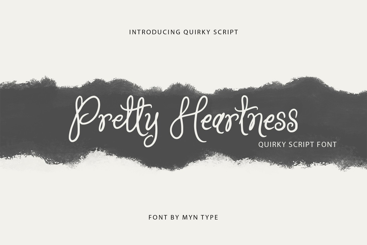 Beispiel einer Pretty Heartness-Schriftart