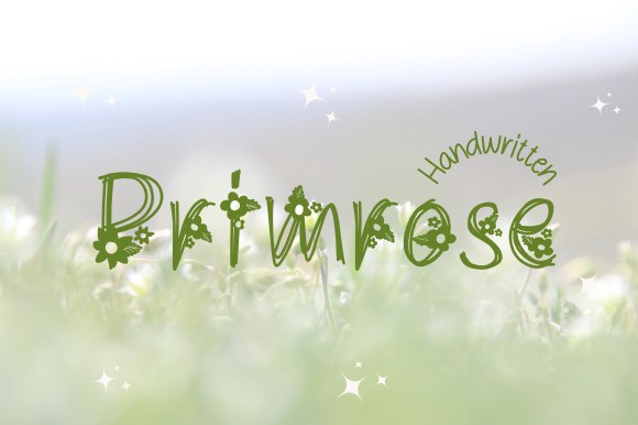 Beispiel einer Primrose-Schriftart