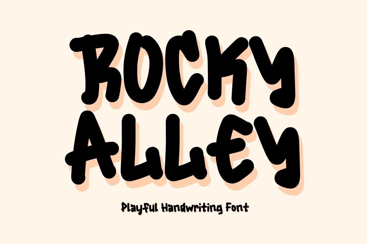 Beispiel einer Rocky Alley Regular-Schriftart