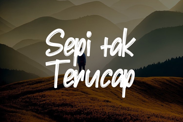 Beispiel einer Sepi Tak Terucap-Schriftart