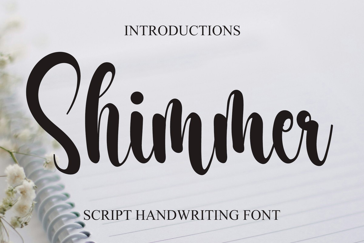 Beispiel einer Shimmer-Schriftart