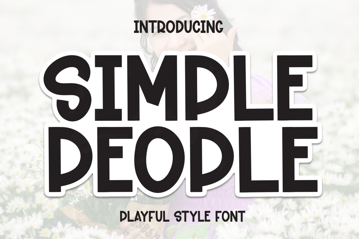 Beispiel einer Simple People-Schriftart