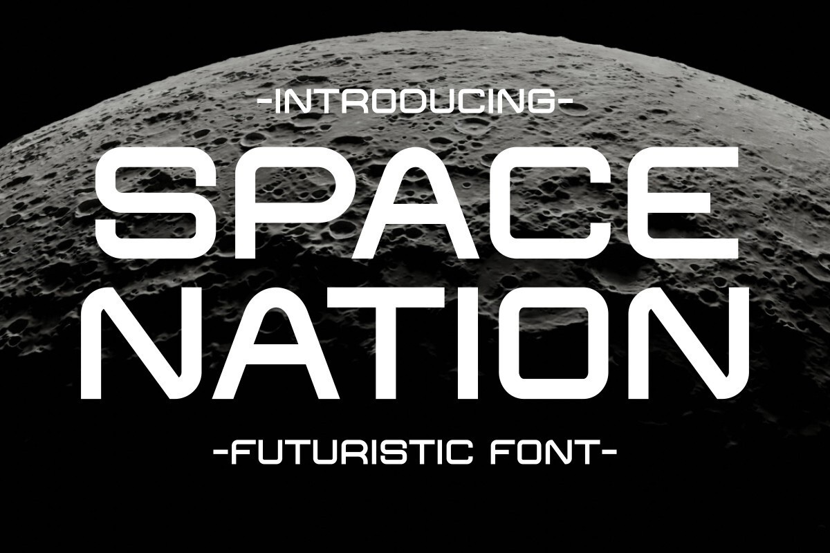 Beispiel einer Space Nation-Schriftart