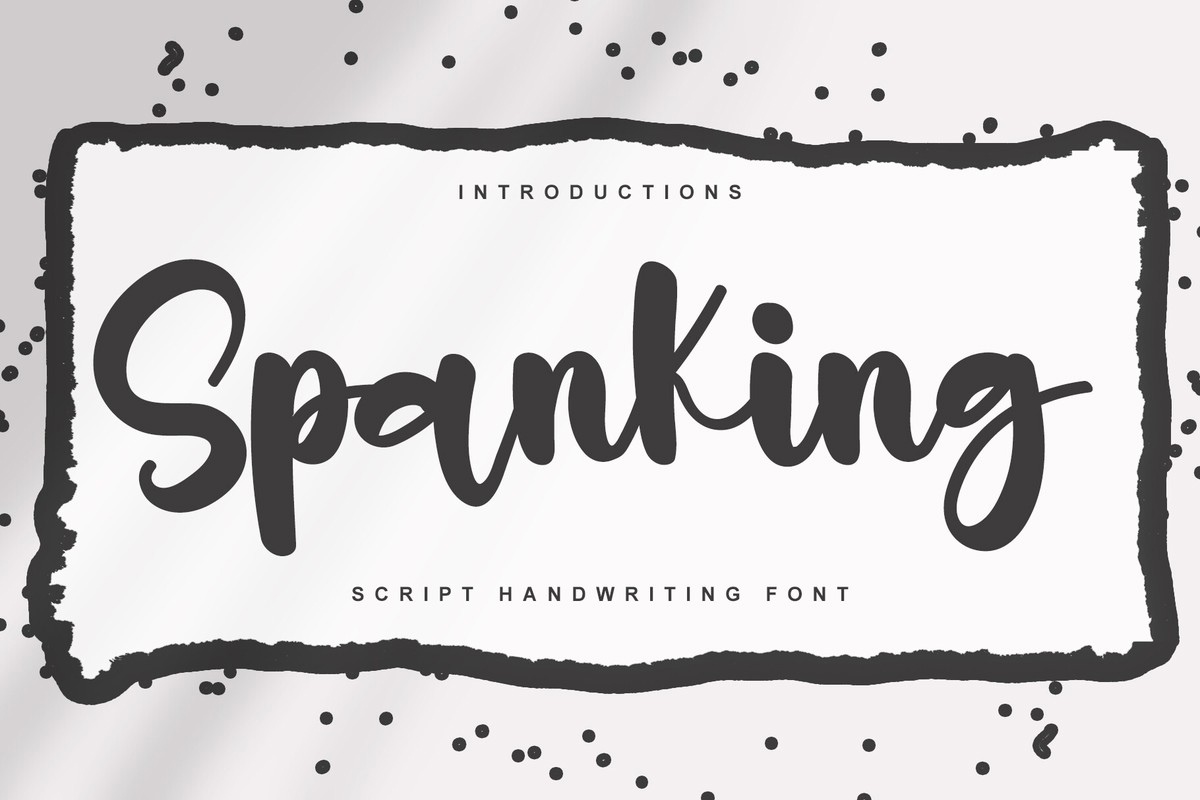 Beispiel einer Spanking-Schriftart