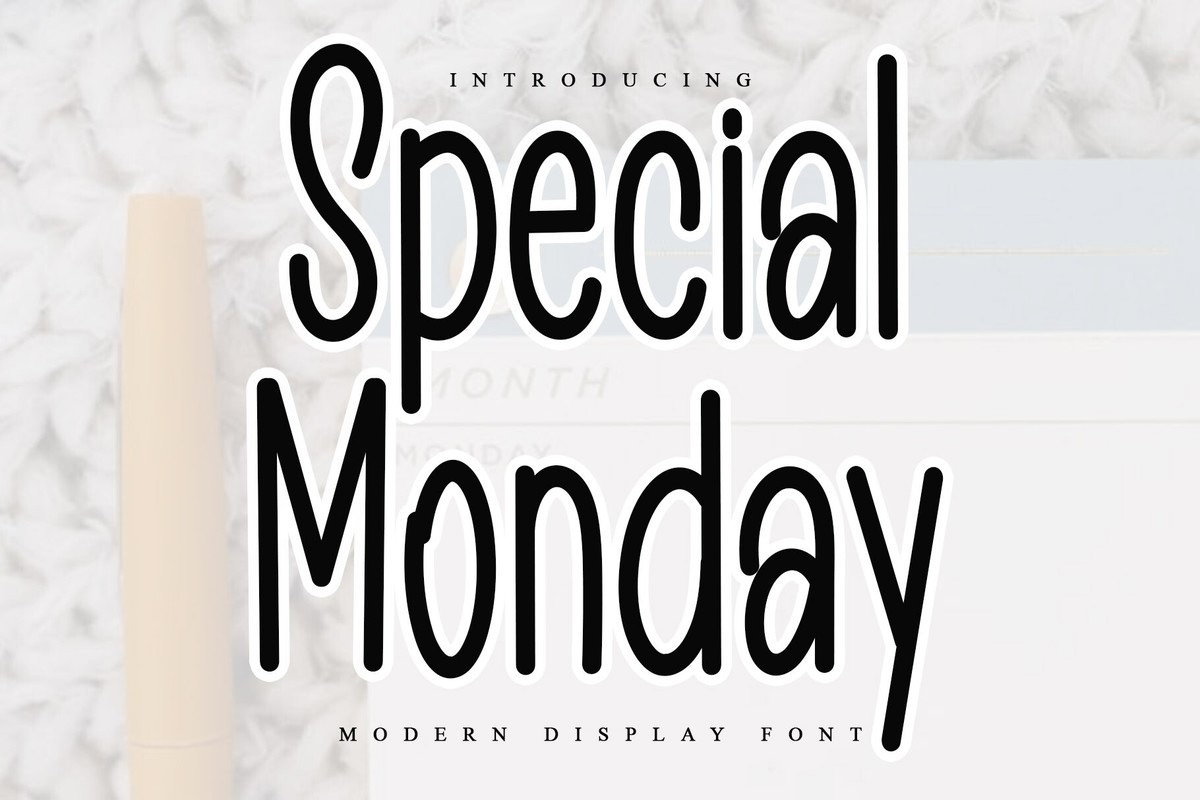 Beispiel einer Special Monday Regular-Schriftart