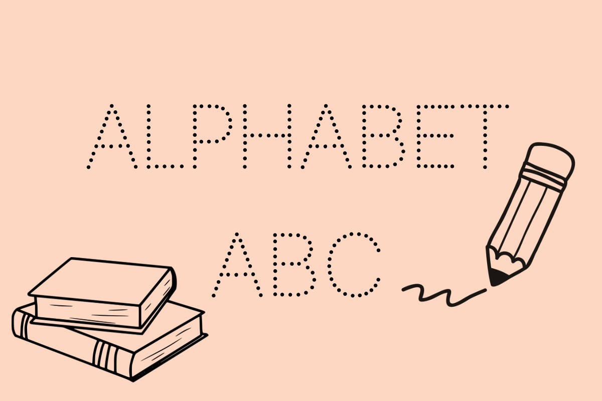 Beispiel einer Alphabet ABC-Schriftart