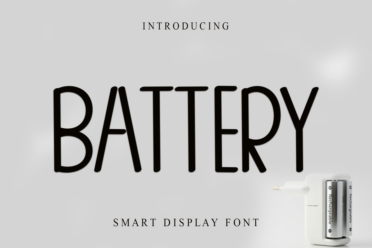 Beispiel einer Battery-Schriftart