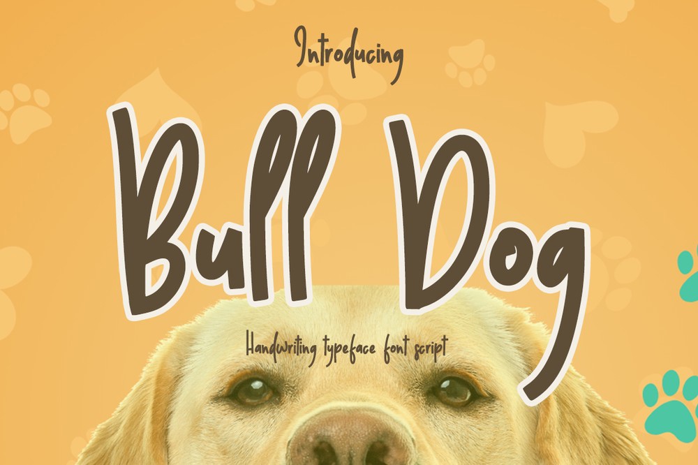 Beispiel einer Bull Dog-Schriftart