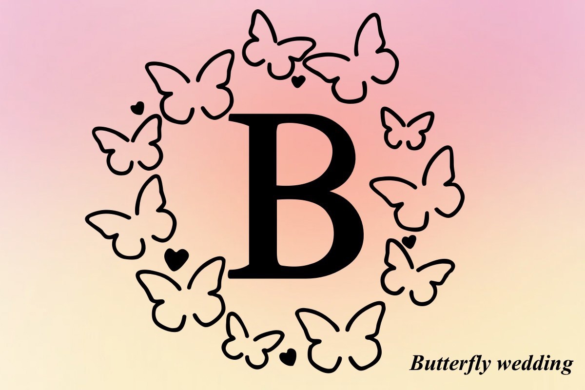 Beispiel einer Butterfly Wedding Regular-Schriftart