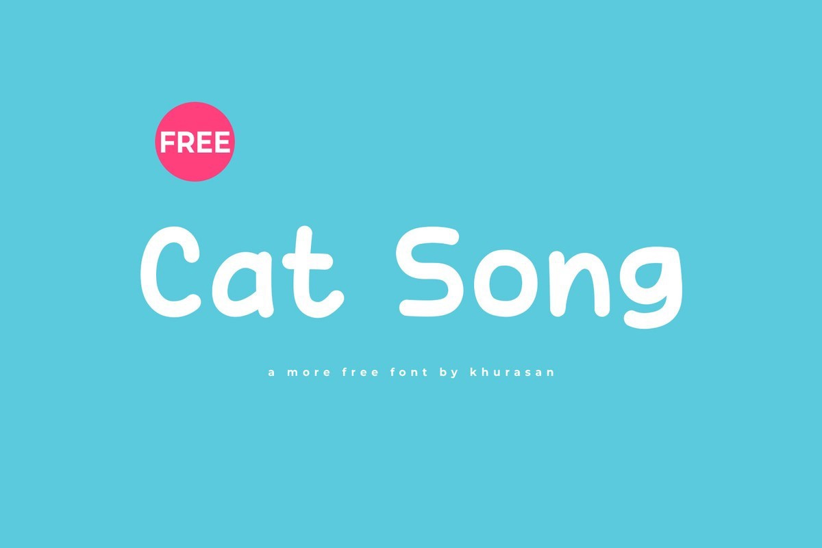 Beispiel einer Cat Song-Schriftart