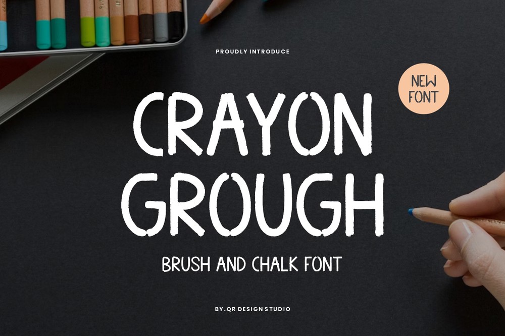 Beispiel einer Crayon Grough Regular-Schriftart