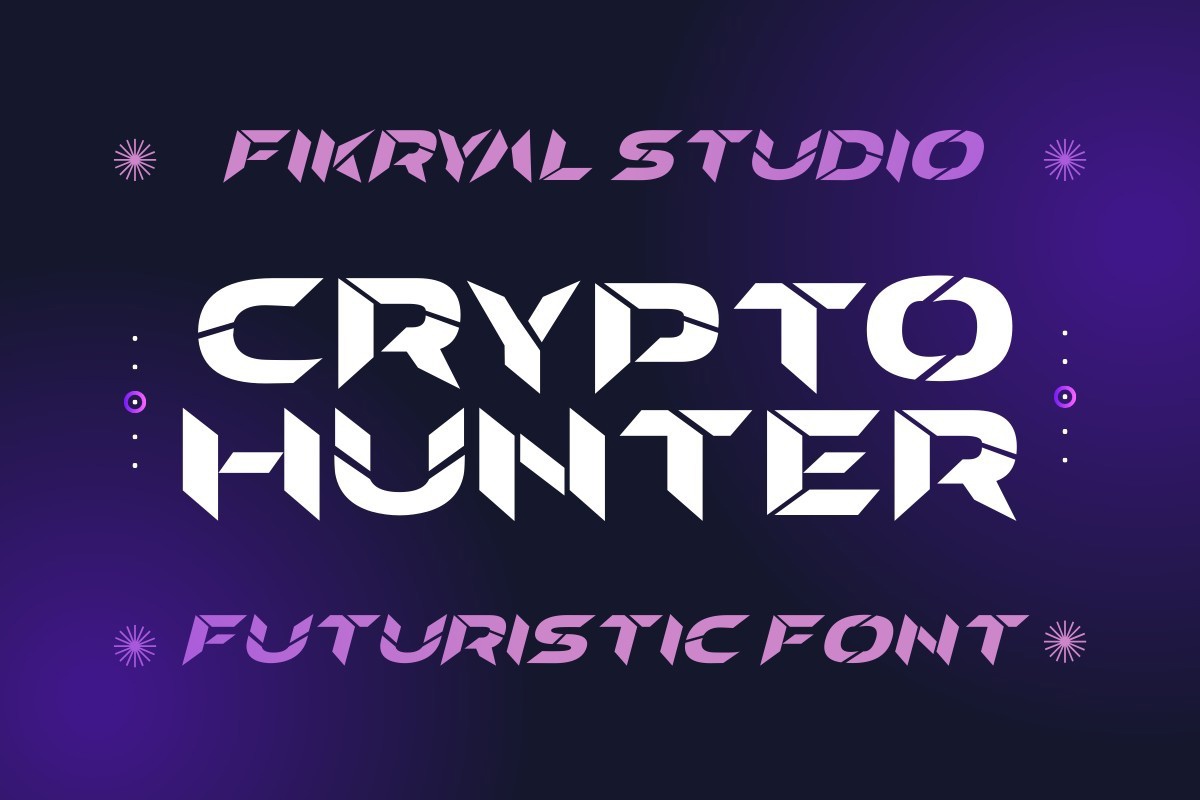 Beispiel einer Crypto Hunter-Schriftart