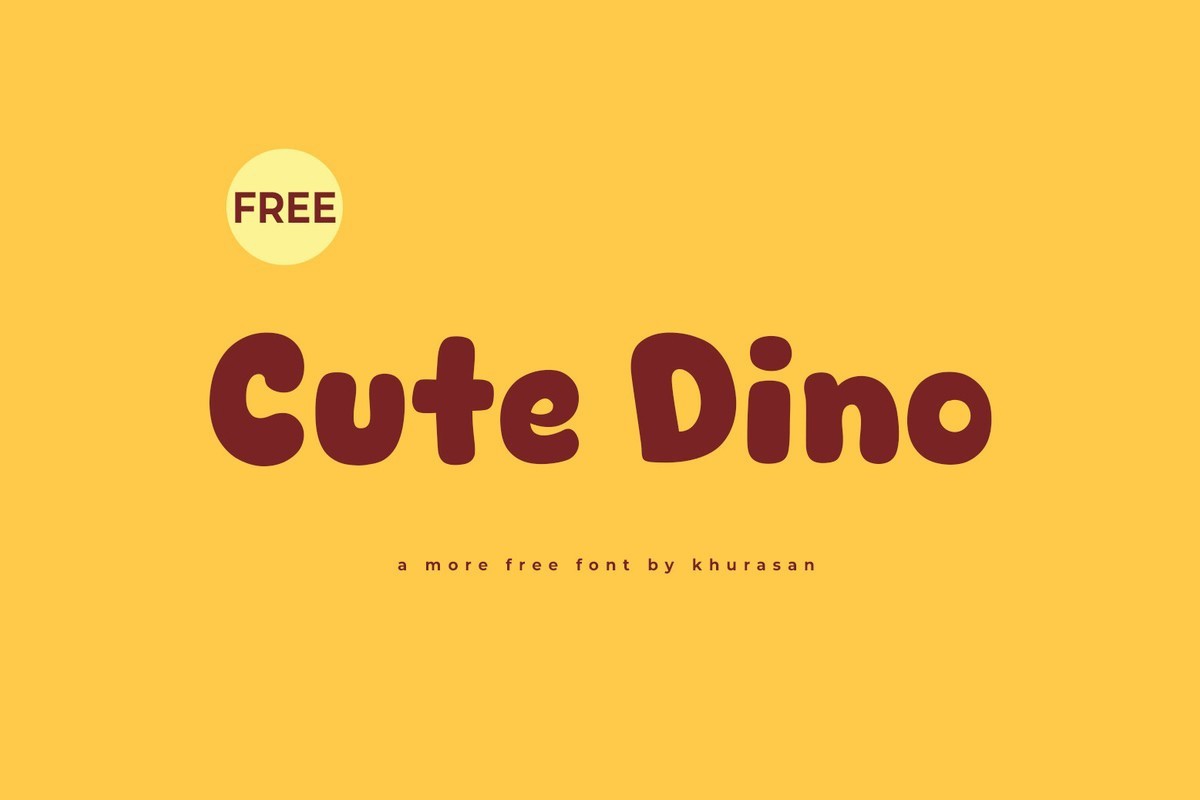 Beispiel einer Cute Dino-Schriftart