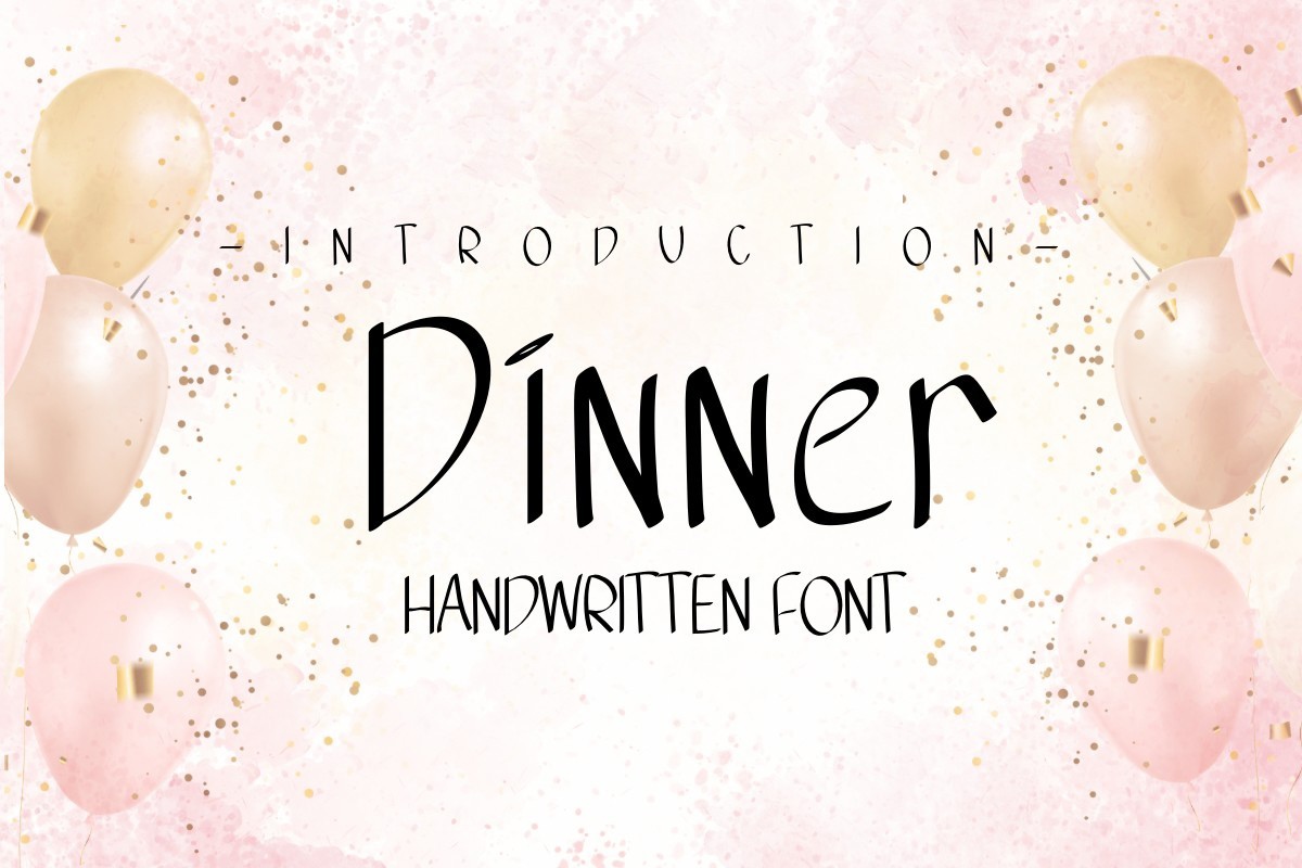 Beispiel einer Dinner Regular-Schriftart