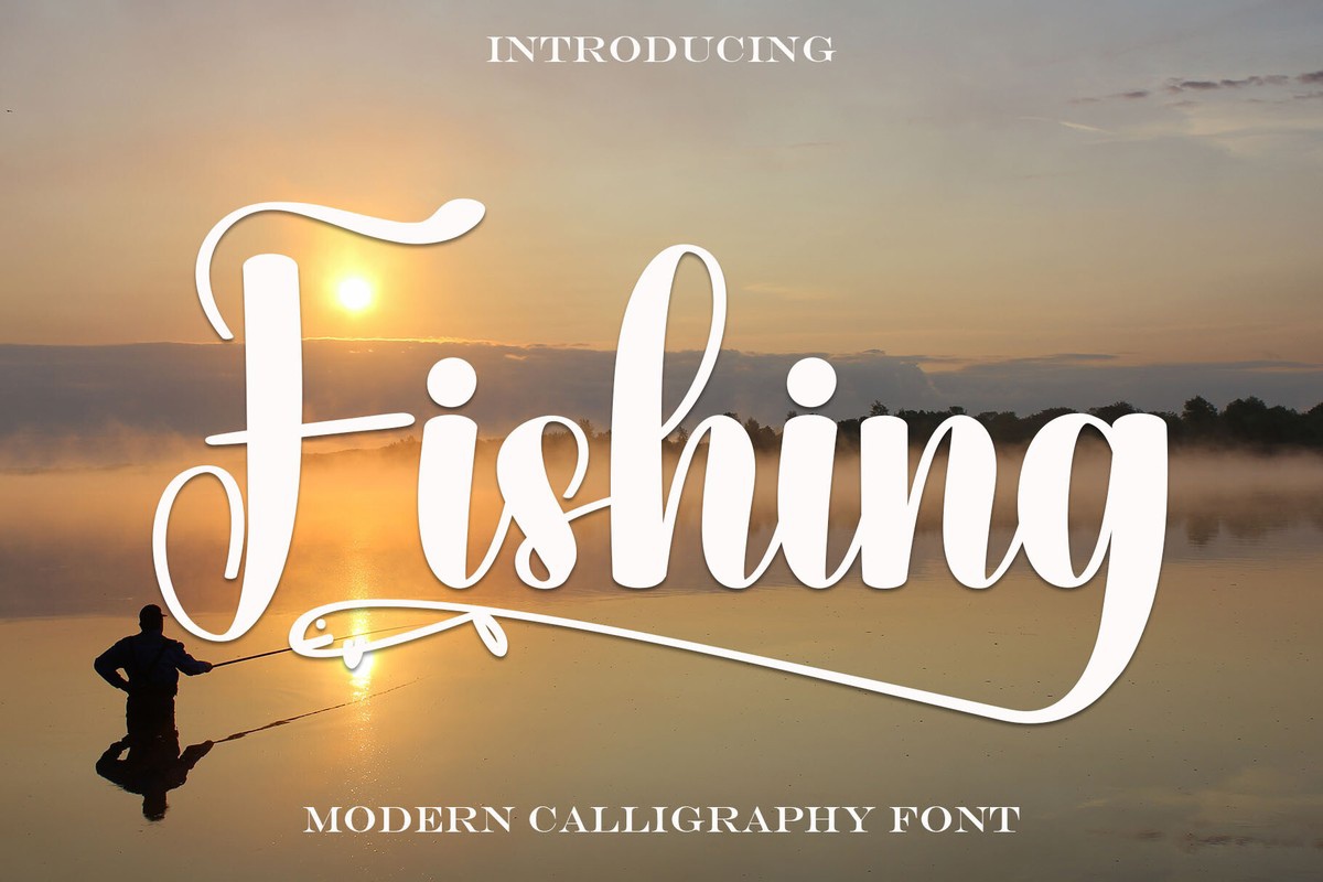 Beispiel einer Fishing-Schriftart